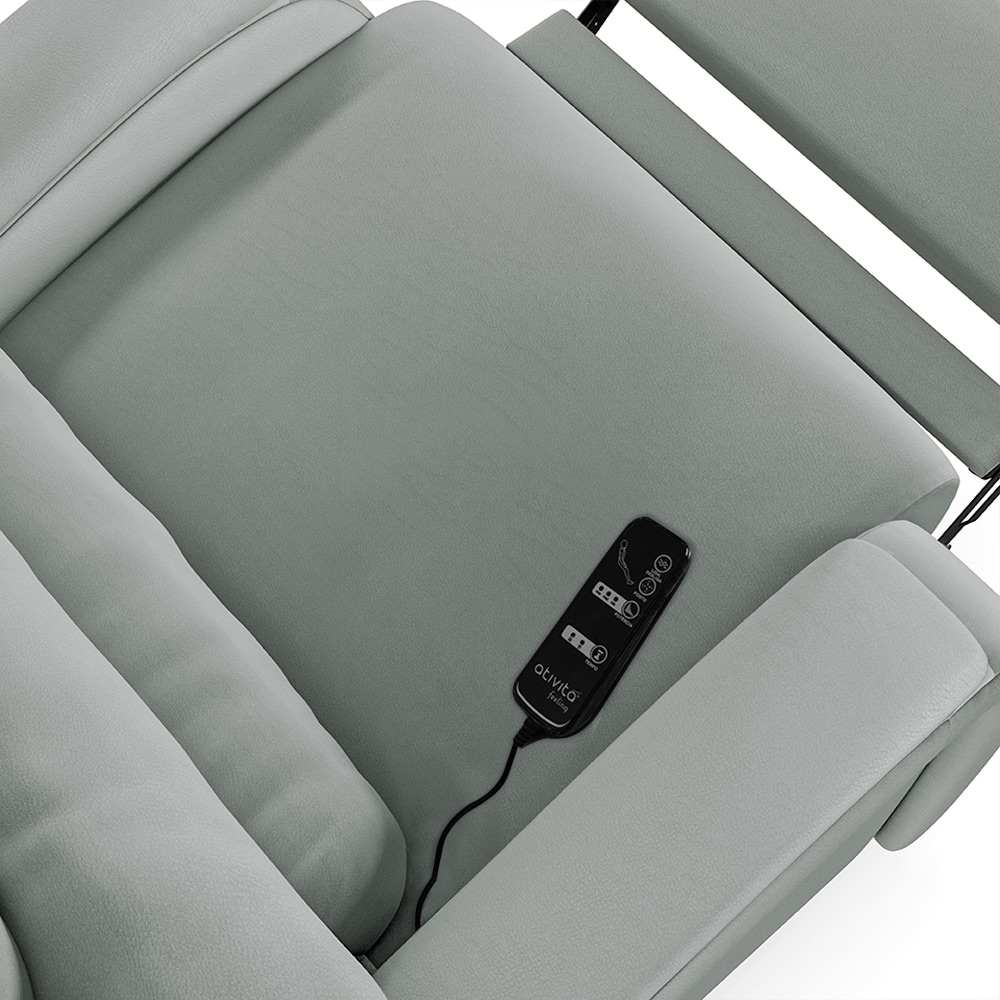 Poltrona do Papai Sala de Cinema Reclinável Kylie Power Touch Massagem USB PU Cinza G23