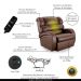 Poltrona do Papai Sala de Cinema Reclinável Kylie Power Touch Massagem USB PU Marrom Brilho G23