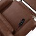 Poltrona do Papai Sala de Cinema Reclinável Kylie Power Touch Massagem USB PU Marrom Brilho G23