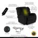Poltrona do Papai Sala de Cinema Reclinável Kylie Power Touch Massagem USB PU Preto G23