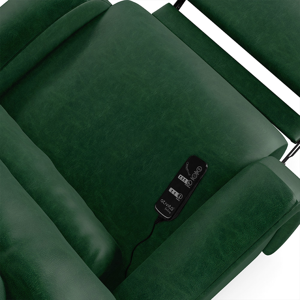 Poltrona do Papai Sala de Cinema Reclinável Kylie Power Touch Massagem USB PU Verde Musgo G23