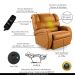Poltrona do Papai Sala de Cinema Reclinável Kylie Power Touch Massagem USB PU Whisky G23