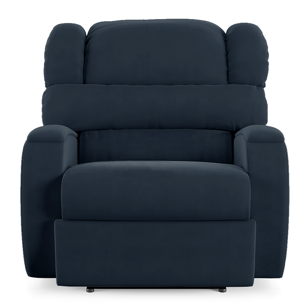 Poltrona do Papai Sala de Cinema Reclinável Kylie Power Touch Massagem USB Veludo Azul G23
