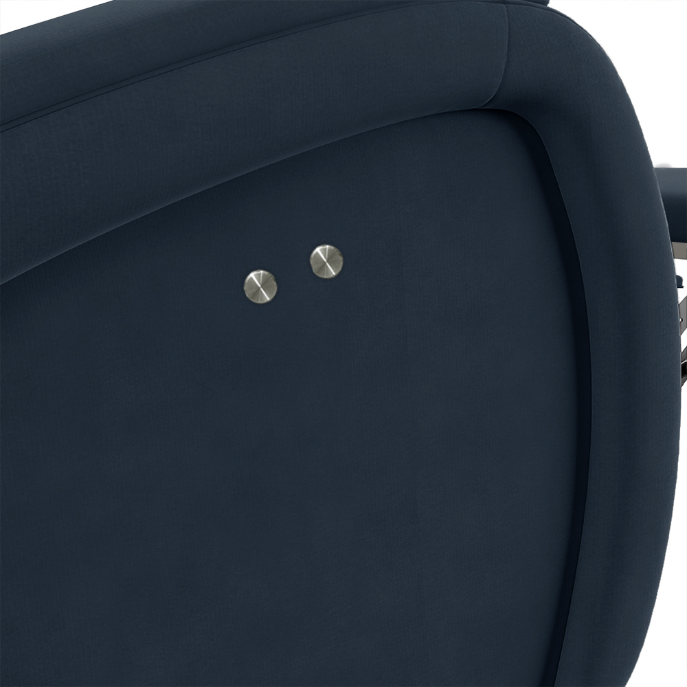Poltrona do Papai Sala de Cinema Reclinável Kylie Power Touch Massagem USB Veludo Azul G23