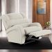 Poltrona do Papai Sala de Cinema Reclinável Kylie Power Touch Massagem USB Veludo Bege G23
