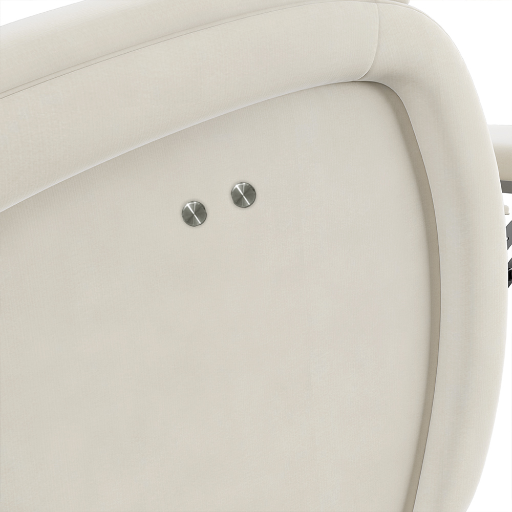 Poltrona do Papai Sala de Cinema Reclinável Kylie Power Touch Massagem USB Veludo Bege G23