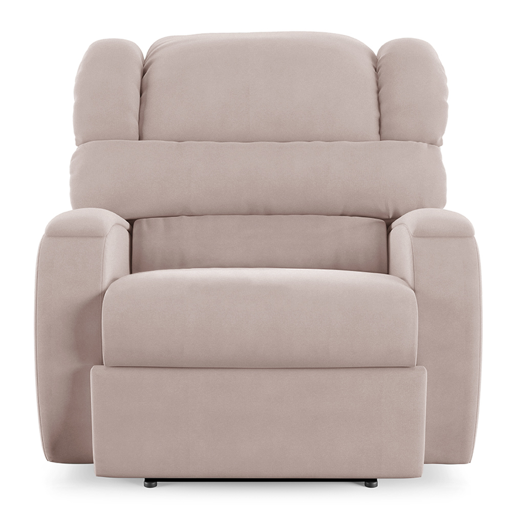 Poltrona do Papai Sala de Cinema Reclinável Kylie Power Touch Massagem USB Veludo Rosê G23