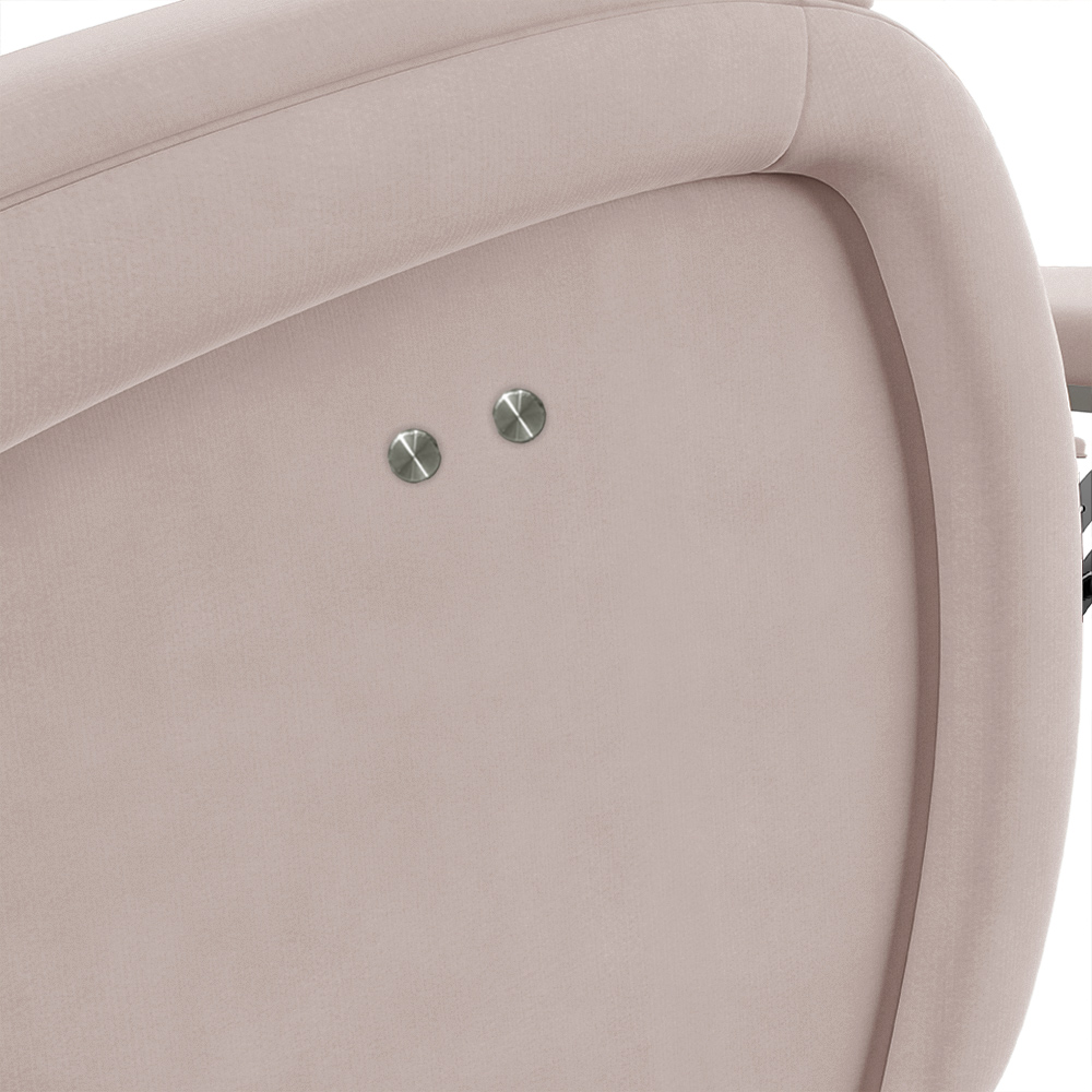 Poltrona do Papai Sala de Cinema Reclinável Kylie Power Touch Massagem USB Veludo Rosê G23