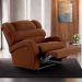 Poltrona do Papai Sala de Cinema Reclinável Kylie Power Touch Massagem USB Veludo Terracota G23