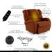 Poltrona do Papai Sala de Cinema Reclinável Kylie Power Touch Massagem USB Veludo Terracota G23