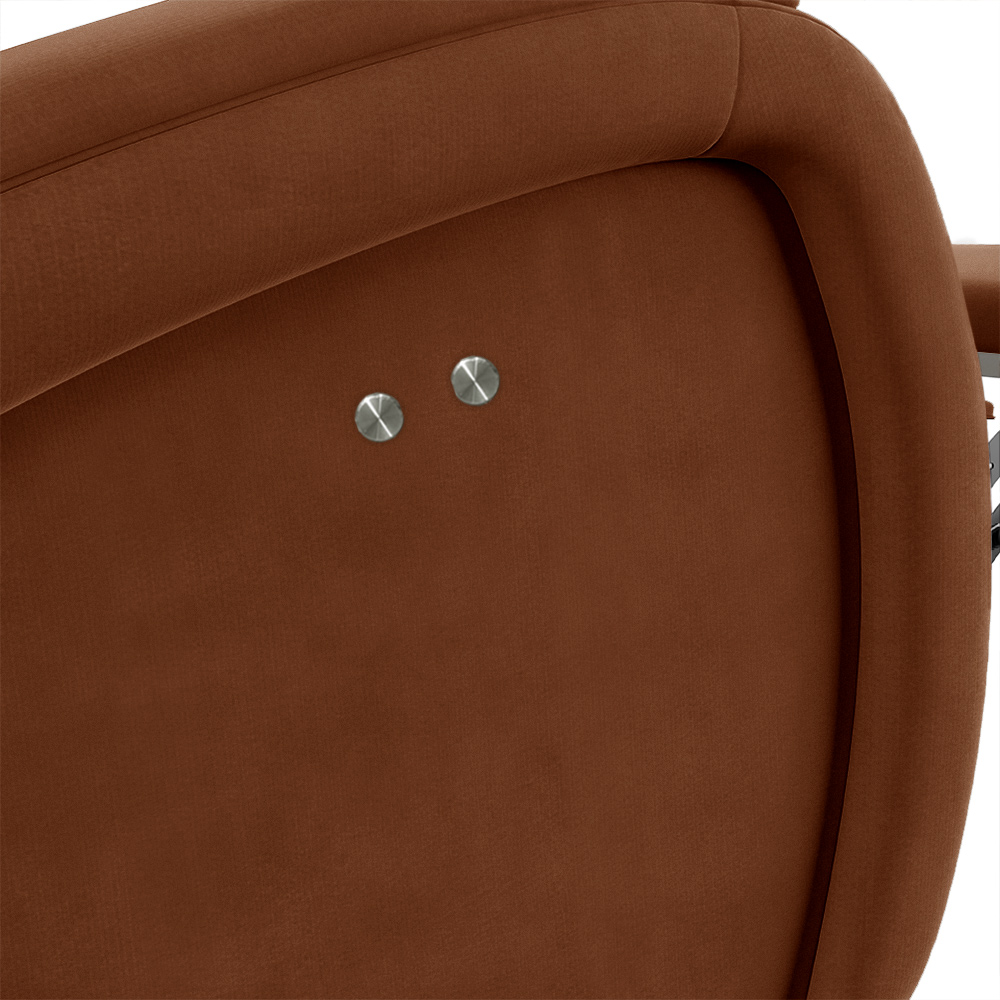 Poltrona do Papai Sala de Cinema Reclinável Kylie Power Touch Massagem USB Veludo Terracota G23