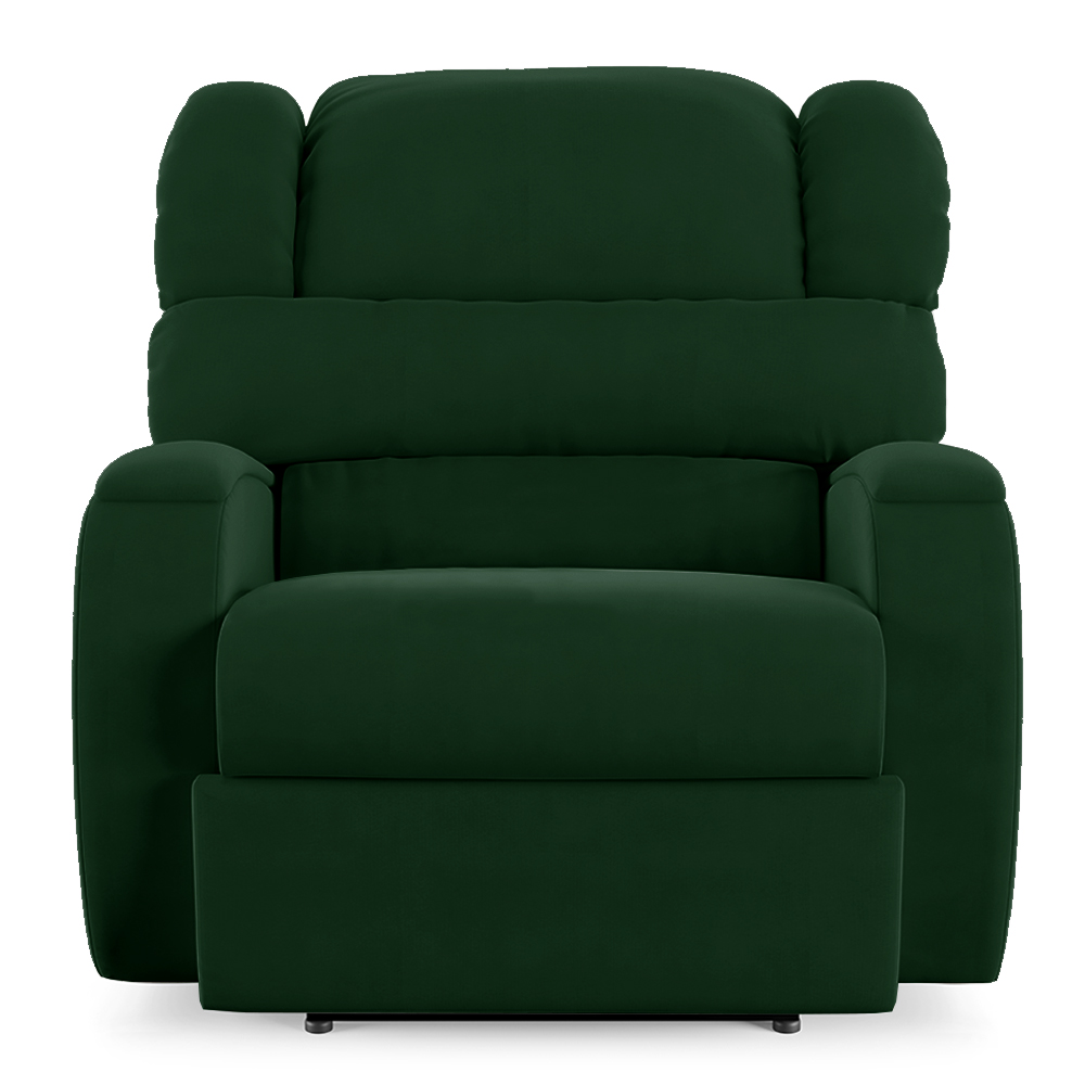 Poltrona do Papai Sala de Cinema Reclinável Kylie Power Touch Veludo Verde Esmeralda G23