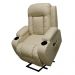 Poltrona do Papai com Massagem Aquecimento Austin Elevação Lift 150º PU Bege G31 - Gran Belo