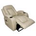 Poltrona do Papai com Massagem Aquecimento Austin Elevação Lift 150º PU Bege G31 - Gran Belo
