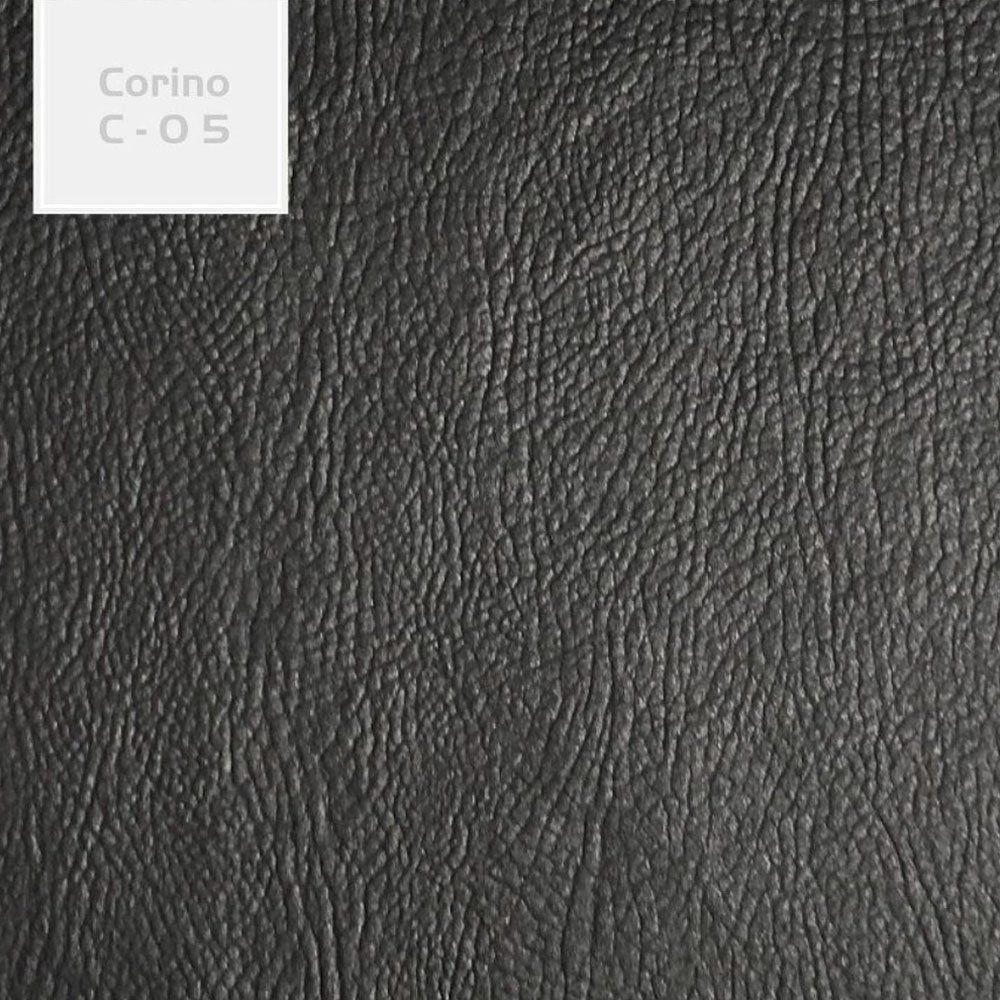 Puff Cirius C/Rodízios Plástico PU Sintético Preto G15 - Gran Belo