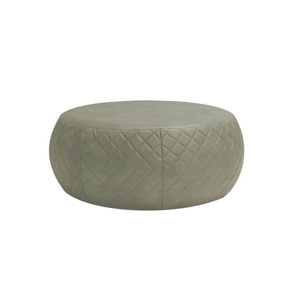 Puff Cleo 105cm Trêsse PU Sintético Bege Escuro G15 - Gran Belo