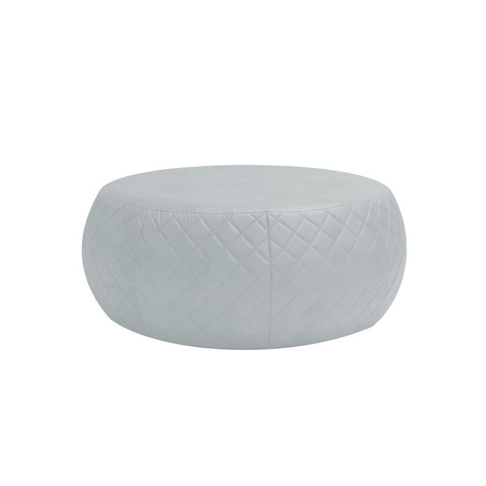 Puff Cleo 105cm Trêsse PU Sintético Branco G15 - Gran Belo