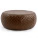 Puff Cleo 105cm Trêsse PU Sintético Marrom G15 - Gran Belo