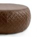 Puff Cleo 105cm Trêsse PU Sintético Marrom G15 - Gran Belo
