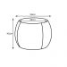 Puff Cleo 55cm PU Sintético Marrom G15 - Gran Belo
