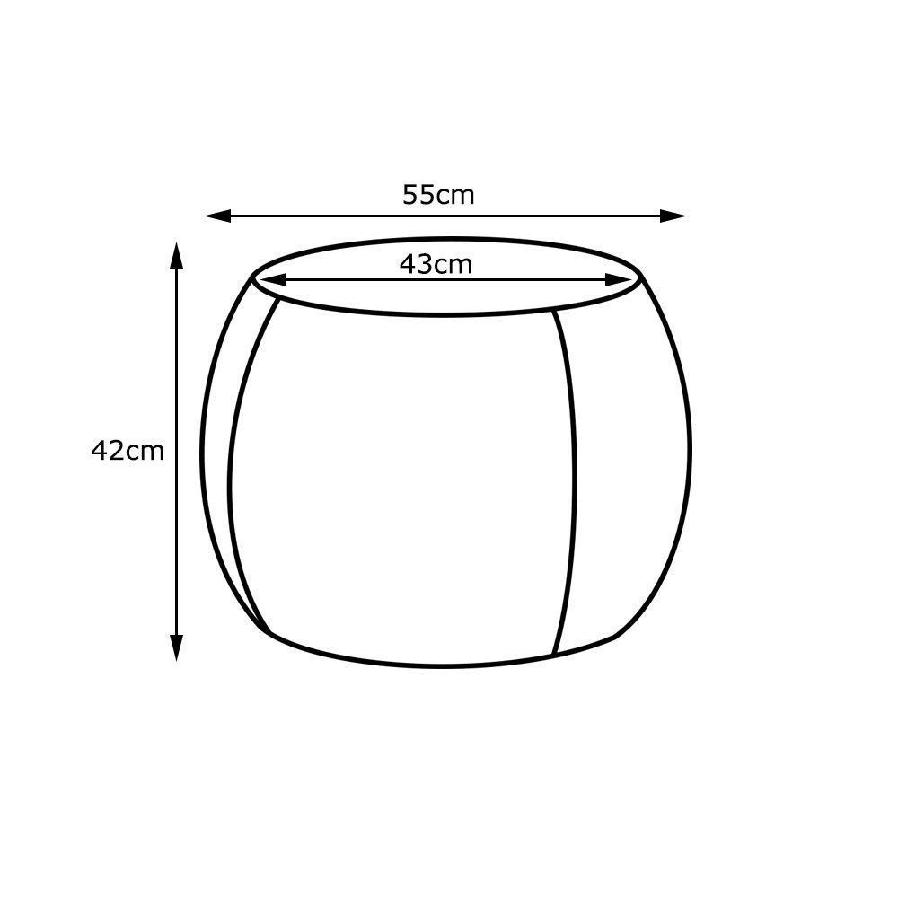 Puff Cleo 55cm PU Sintético Marrom G15 - Gran Belo