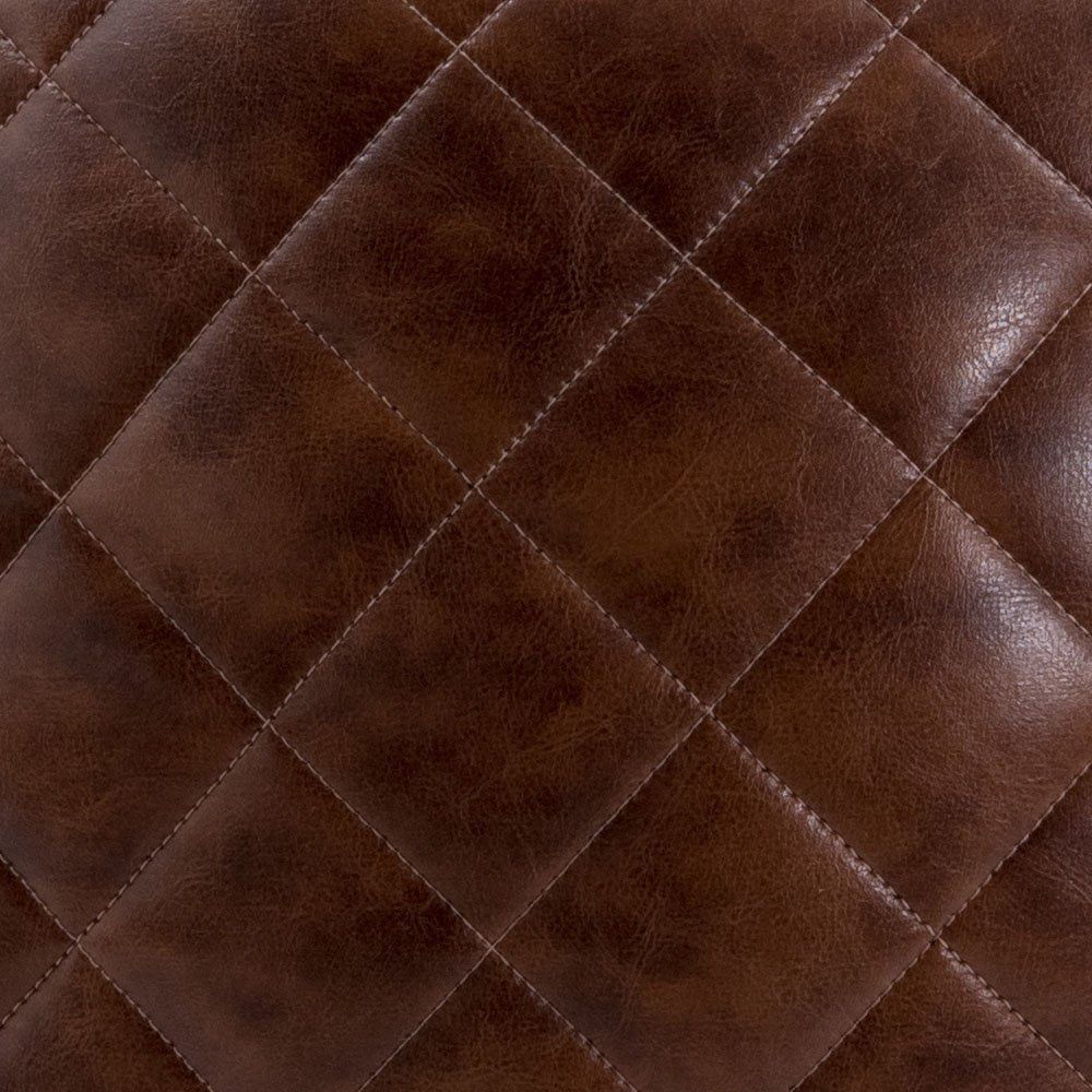 Puff Cleo 55cm PU Sintético Marrom G15 - Gran Belo