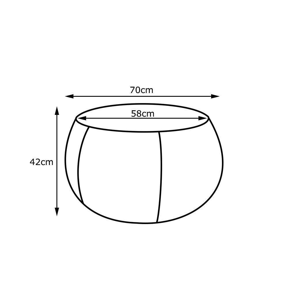 Puff Cleo 70cm PU Sintético Caramelo G15 - Gran Belo