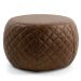 Puff Cleo 70cm PU Sintético Marrom G15 - Gran Belo