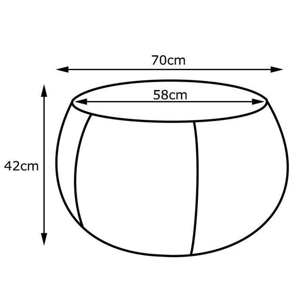 Puff Cleo 70cm PU Sintético Marrom G15 - Gran Belo