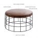 Puff Decorativo Alpes 60cm Couro Marrom - Gran Belo