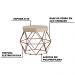 Puff Decorativo Base Bronze Elsa Suede Bege G41 - Gran Belo