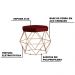 Puff Decorativo Base Gold Elsa Suede Bordô G41 - Gran Belo