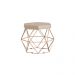 Puff Decorativo Base Gold Elsa Veludo Bege G41 - Gran Belo