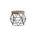 Puff Decorativo Base Preta Elsa Suede Cappuccino G41 - Gran Belo