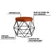Puff Decorativo Base Preta Elsa Suede Telha G41 - Gran Belo