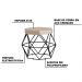 Puff Decorativo Base Preta Elsa Veludo Bege G41 - Gran Belo