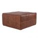 Puff Decorativo Freddie 80x80 Couro Mel G34 - Gran Belo