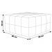 Puff Decorativo Freddie 80x80 Couro Mel G34 - Gran Belo