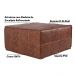 Puff Decorativo Freddie 80x80 Couro Mel G34 - Gran Belo
