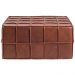 Puff Decorativo Mercury 80x80 Couro Mel G34 - Gran Belo