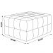 Puff Decorativo Mercury 80x80 Couro Mel G34 - Gran Belo