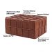 Puff Decorativo Mercury 80x80 Couro Mel G34 - Gran Belo
