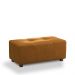 Puff Decorativo Merlin Sala de Estar Couro Caramelo Manchado G88 - Gran Belo