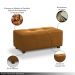Puff Decorativo Merlin Sala de Estar Couro Caramelo Manchado G88 - Gran Belo