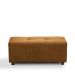 Puff Decorativo Merlin Sala de Estar Couro Caramelo Manchado G88 - Gran Belo