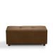 Puff Decorativo Merlin Sala de Estar Couro Marrom Claro Manchado G88 - Gran Belo