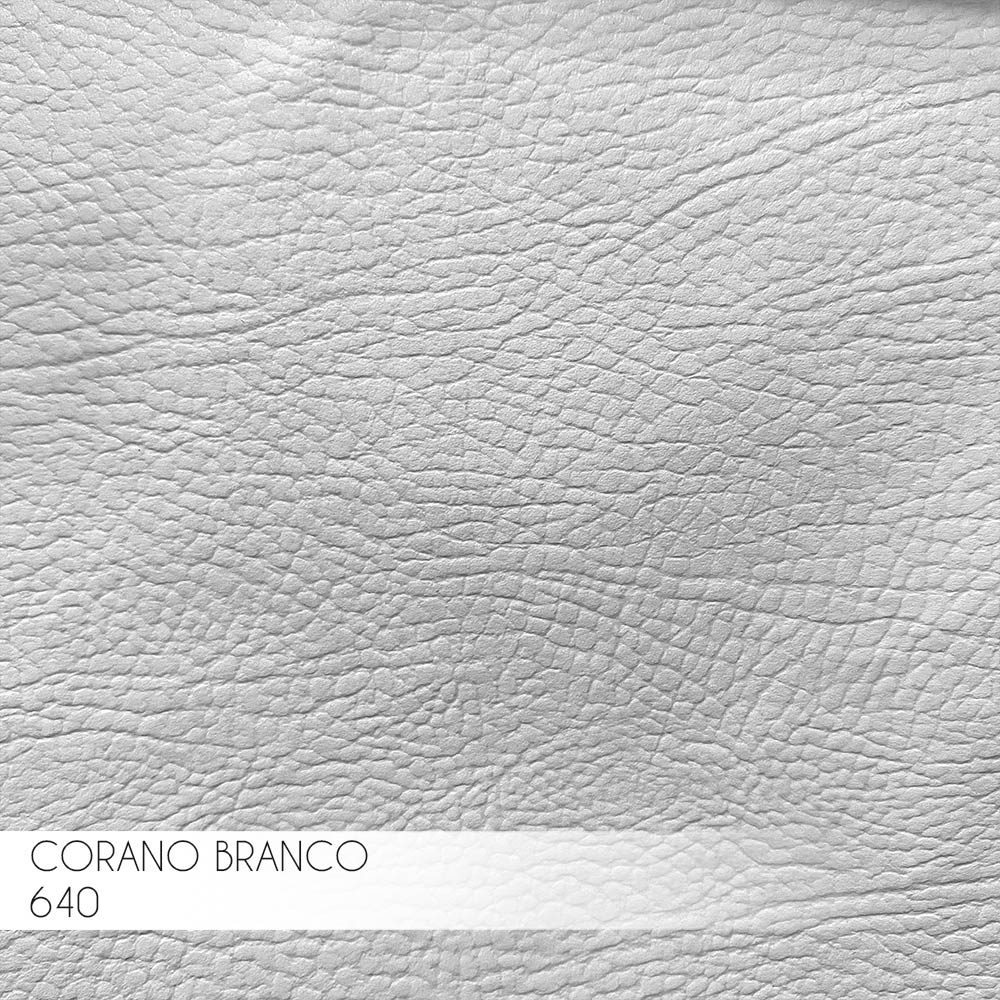 Puff Decorativo Redondo Sakura Base Metal Dourado Corano Branco G41 - Gran Belo