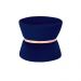 Puff Decorativo Sala de Estar 45cm Dhaka Veludo Azul Bic G15 - Gran Belo