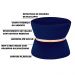Puff Decorativo Sala de Estar 45cm Dhaka Veludo Azul Bic G15 - Gran Belo