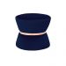 Puff Decorativo Sala de Estar 45cm Dhaka Veludo Azul Marinho G15 - Gran Belo